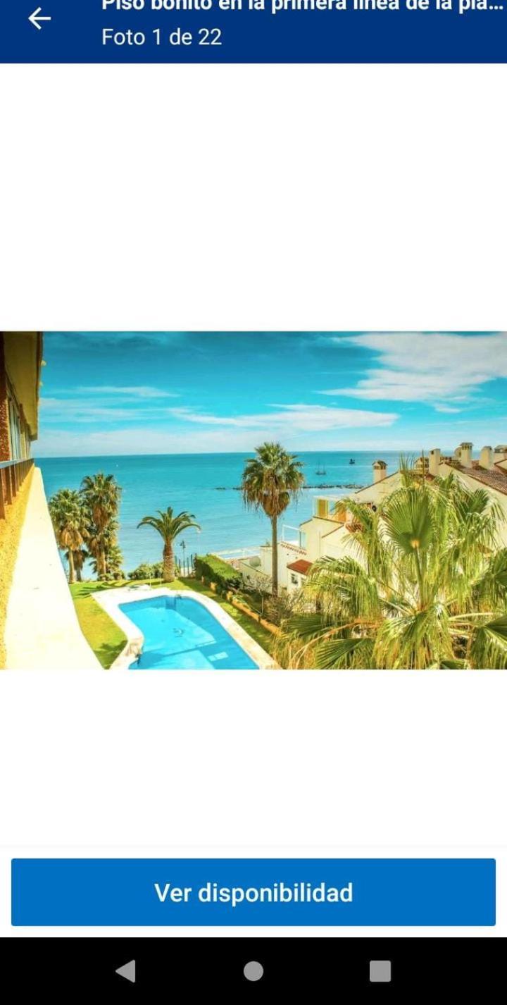 Piso bonito en la primera linea de la playa con vistas al mar en Benalmádena Exterior foto